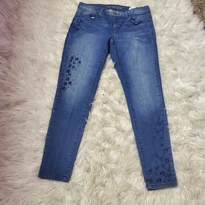 Michael kors izzy skinny floral jeans size 6